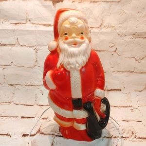 Vintage 1968 Empire Blow Mold 13" tall Santa Claus Plastic 1351-1379 Working!
